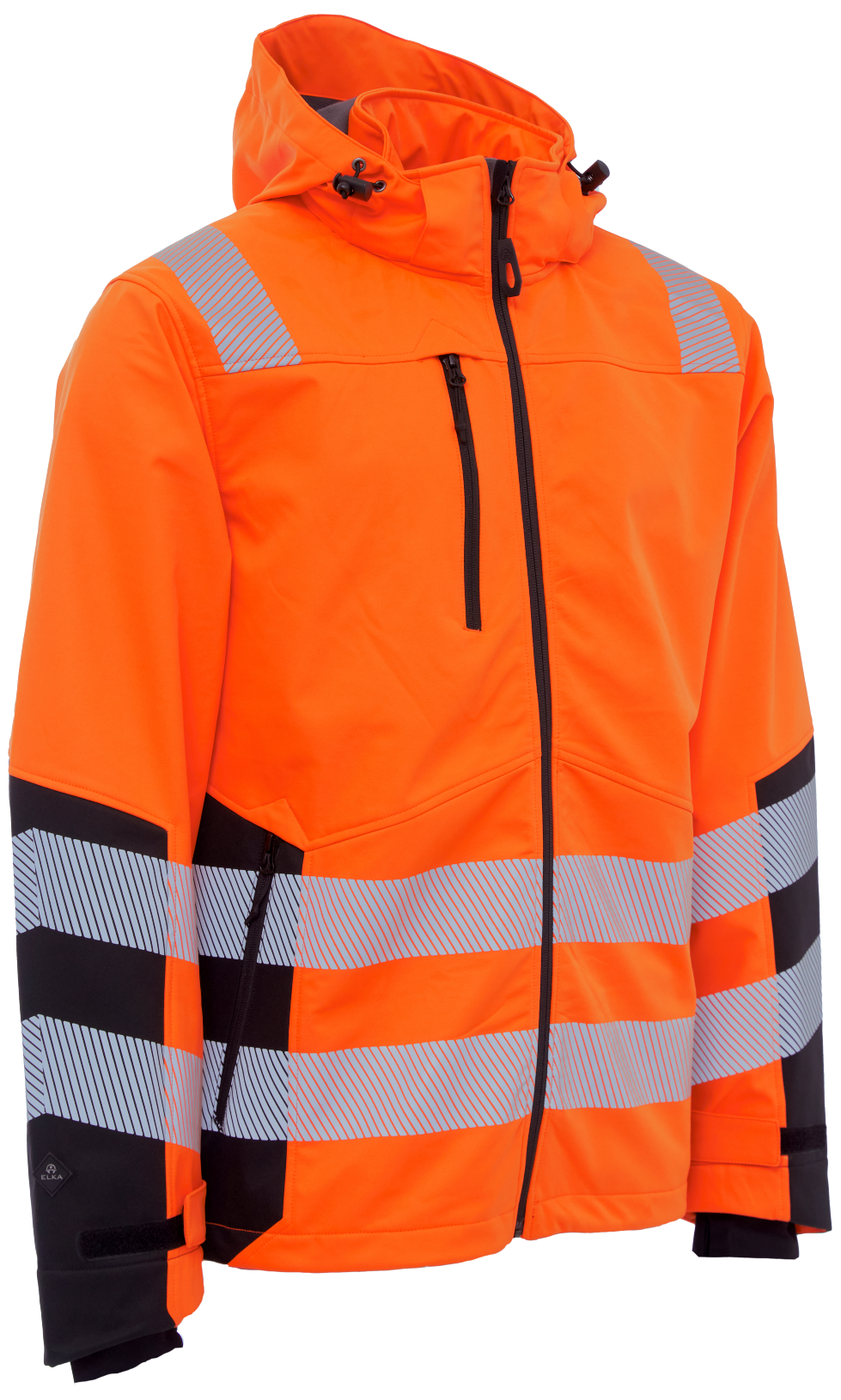 Varselsoftshelljacka återvunnen 116503R orange Stl. 4XL Varselsoftshelljacka återvunnen 116503R orange Stl. 4XL