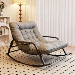 Xmund Modern Sovrum Rocka-stol För Inomhus Tvåsits Soffa Lounge-stol Med Kudde Nordic Stil Dubbel Recliner Enkelt Och Ro