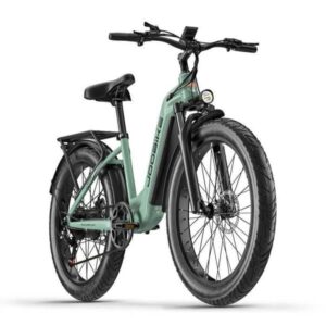 elcykel vuxen - JOOBIKE JOO1 - fatbike elcykel - Max 45 km/h - Motor 1000W - Avtagbart batteri 48V 17.5Ah - Grön