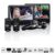 2x 9″ bärbar DVD-spelare med USB SD inbyggt batteri hörlurar och fäste Svart
