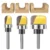 3st Multi storlek Shank Rund nosbits Med Lager Router Bits Karbid Cutters Woodworking Fräsare För Trä Bit Face Mill Tool