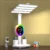 4-huvud bordslampa med RGB ambient ljus och klocka datumvisning pennhållare skrivbordslampa läslampa