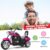 6 V elmotorcykel Batteridriven motorcykel med musik 91 x 48 x 64 cm Rosa Röd