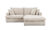 BOLNUEVO Divansoffa Höger Beige