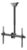 DELTACO Office Telescopic Single TV Ceiling, 560mm-910mm,50kg,37″-70