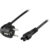 DELTACO apparatkabel 3-pin notebook, vinklad CEE 7/7 – rak IEC C5, 10m