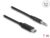 Delock Ljudstereokabel USB-C hane till stereokontakt 3,5 mm 3-stifts 1 m – Svart