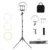 HQ18 LED Ring Light med stativ 55W 3000K-6000K 3 ljusfärger för YouTube TikTok livestreaming vlogg skönhet selfie stick