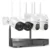 Hiseeu 8WK-4HBC25 Trådlöst Kamerasäkerhetssystemset 5MP 5x Digital PTZ 4CH Utomhus CCTV-kameraset med 2-vägs ljud IP66 V