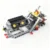 MOC High-Tech Mekanisk Effektgrupp V8 Motor Modell Matchad Sekventiell 4-växlad Växellåda Byggblock Leksaker DIY