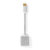 Nedis Displayport-kabel | DisplayPort Hane | DVI-D 24+1-Pin Hona | 1080p | Guldplaterad | 0.20 m | Rund | Flätad | Silver | Kartong med täckt fönster