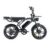 QMWHEEL V20 Pro Fatbike Elektrisk – Inbyggt alarmsystem – 20 tum – Motor 250W – 7 växlar – Räckvidd 60 km – Mörkgrå